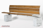 Preview: SITZBANK THETIS Edelstahl, Holz, Zeitlos / Bequem